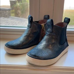 Sparkly Blue Ankle Boots